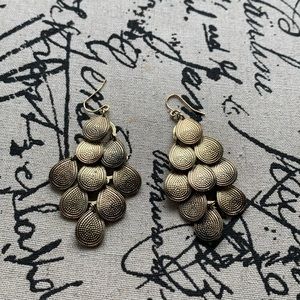 Gold Earrings approx 2.5” drop